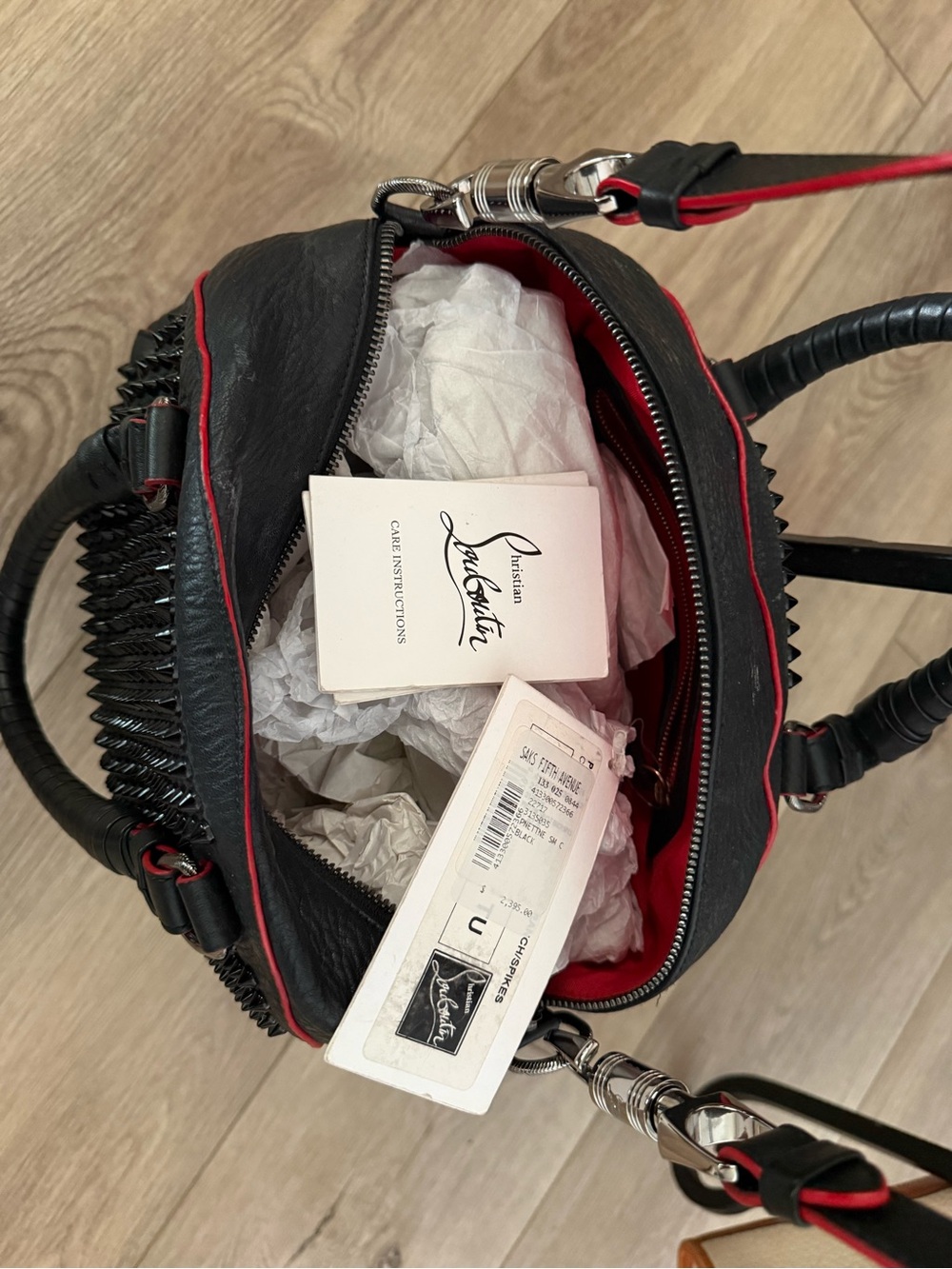 NWT Christian Louboutin Panettone Spiked Satchel
